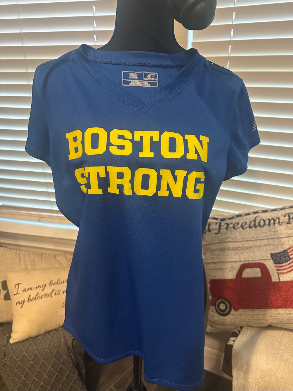 New Balance Blue "Boston Strong" Women's Athletic Tee